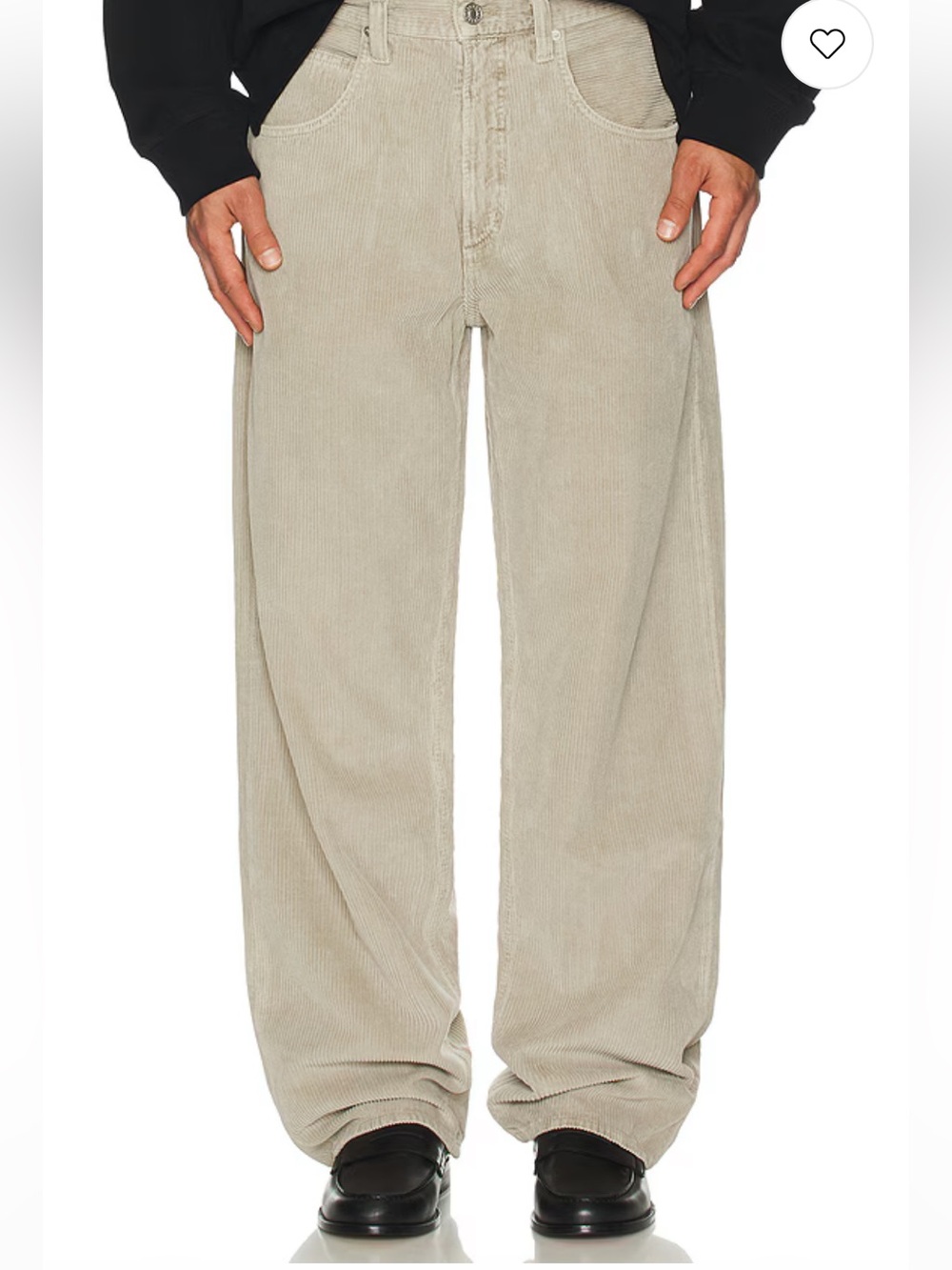 AGOLDE corduroy fusion pants baggy straight size 30x32 beige grey men’s